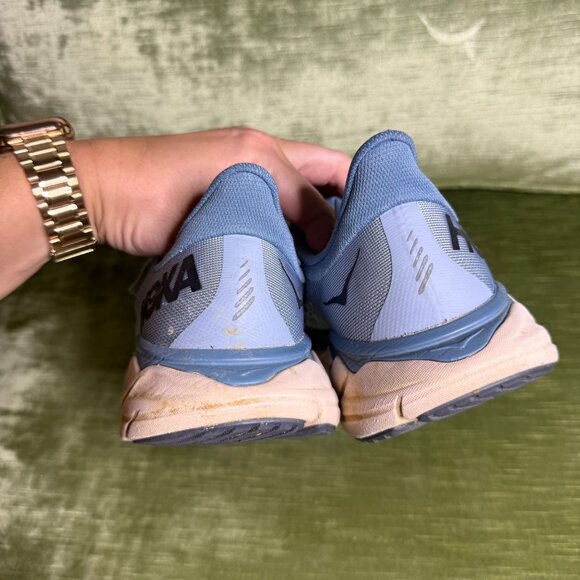 Hoka One One Arahi 5 Running Shoes Size 8.5 Womens Light Blue & White - Picture 5 of 7